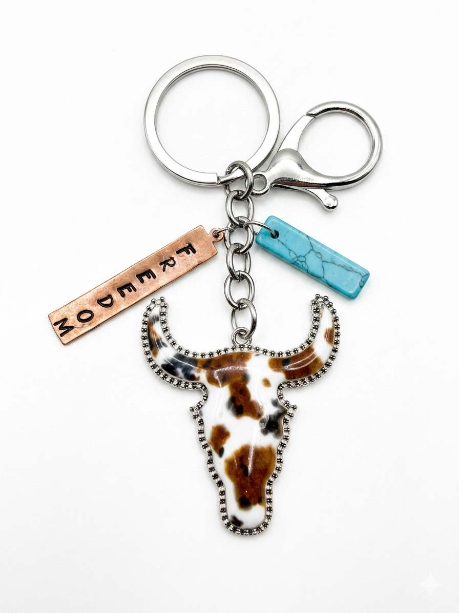 Desert Soul Skull Keychain