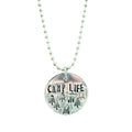 Hand-Stamped "Camp Life" Necklace - Artisan Aluminum Nature Pendant
