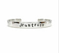 "Huntress" Hand-Stamped Hammered Cuff