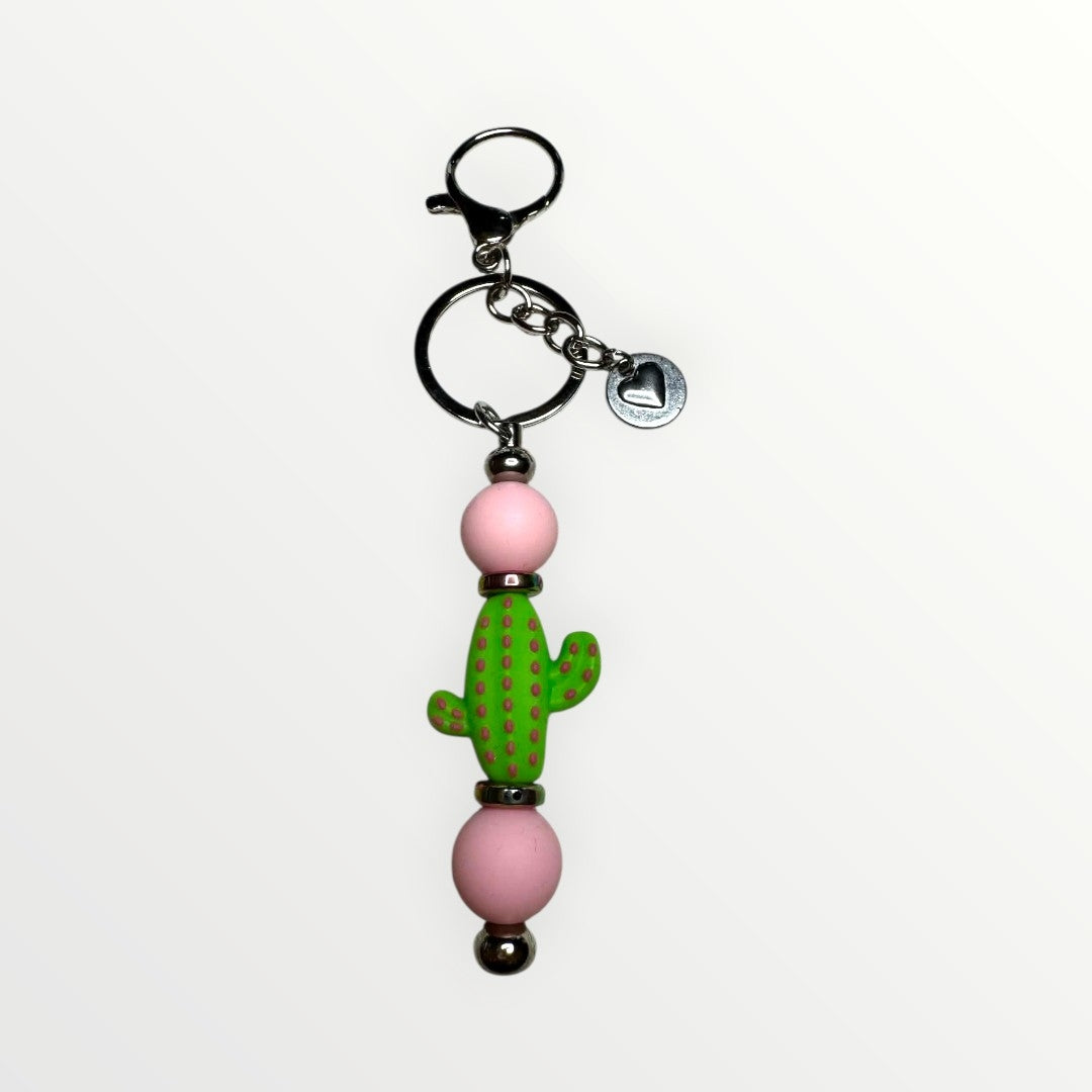 Hand-Crafted Cactus Charm Keychains