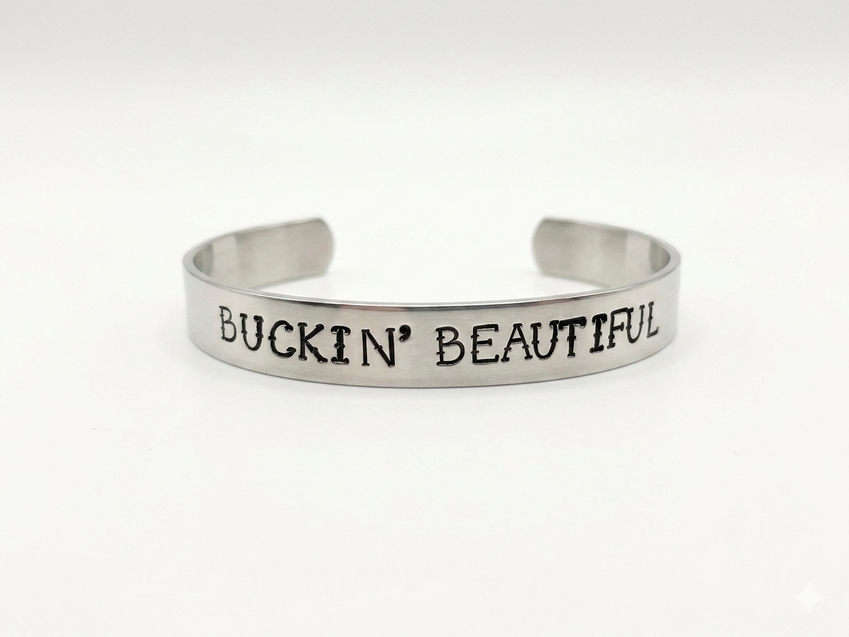 Buckin' Beautiful Hand-Stamped Cuff