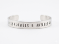 Wildflowers & Antlers Hand-Stamped Cuff