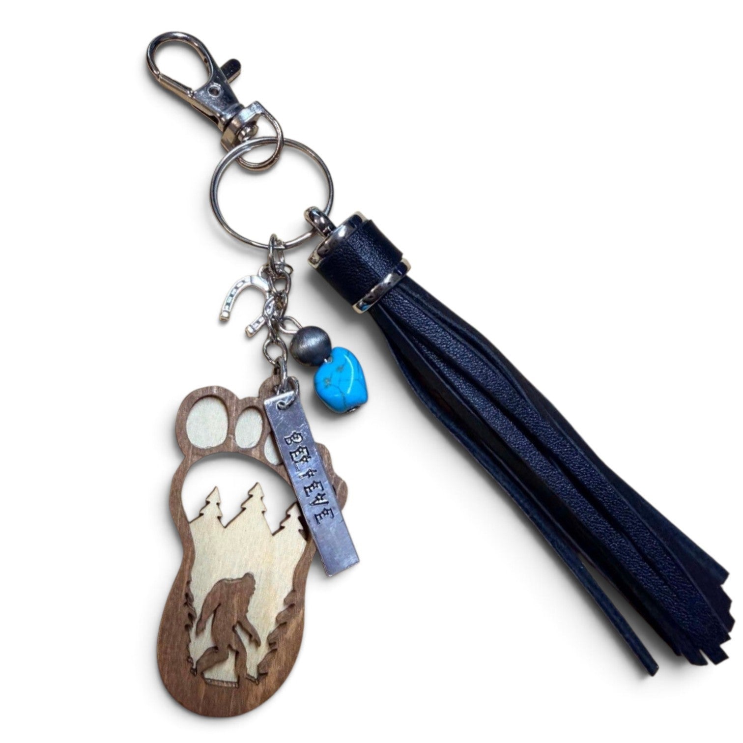 Sasquatch Souvenir Charm Keychain- Royal Blue