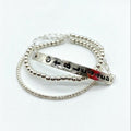 Hand-Stamped "Blessed" Polished Aluminum Bar Bracelet