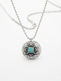 Turquoise Medallion Pendant Necklace