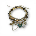 The Emerald Heart charm Stack
