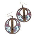 "Chaos & Charm" Floral Earrings - Artisan Wood & Metal Dangle Earrings