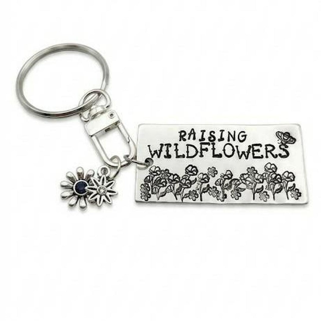 Raising Wildflowers | Handstamped Keychain
