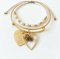 Golden Heart Charm Bangle