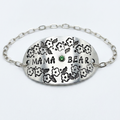 "Mama Bear" Hand-Stamped Link Bracelet